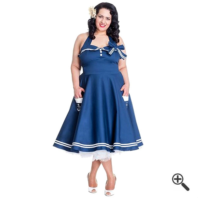 Blaues Rockabilly Kleid Fur Grosse Grossen Schone Kleider Gunstig Online Kaufen Oder Bestellen